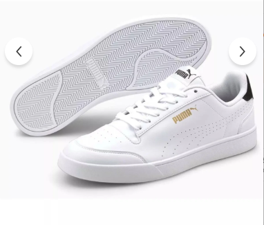 Puma Shuffle Perf White-Puma Black- Erkek Spor Ayakkabı