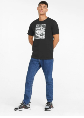 Puma Box Logo Camo Erkek Tişört